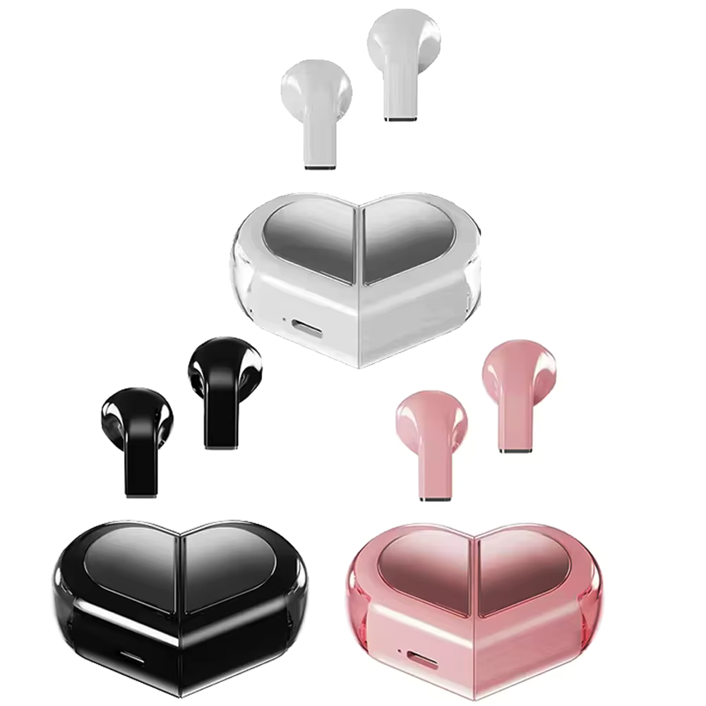 Heart Shaped Wireless Earphones in Ear Gaming Earphones BT5.3 Earbuds