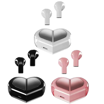 Heart Shaped Wireless Earphones in Ear Gaming Earphones BT5.3 Earbuds