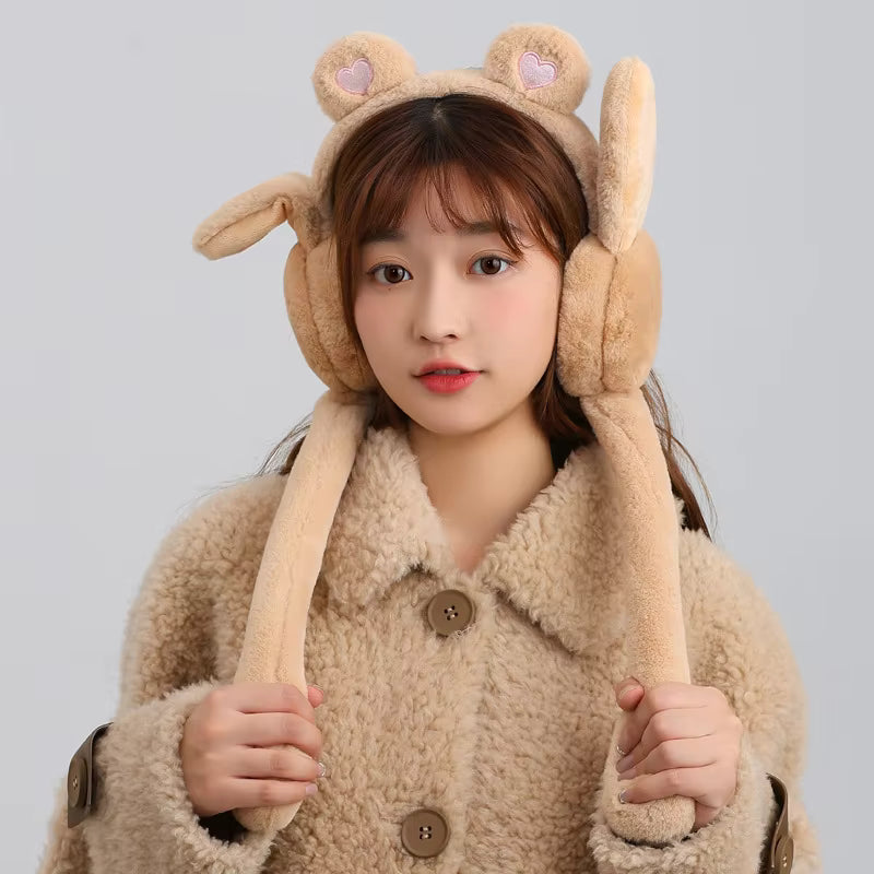 Cute Ear Move Earmuff Rabbit Moving Ears Jumping Earmuffs