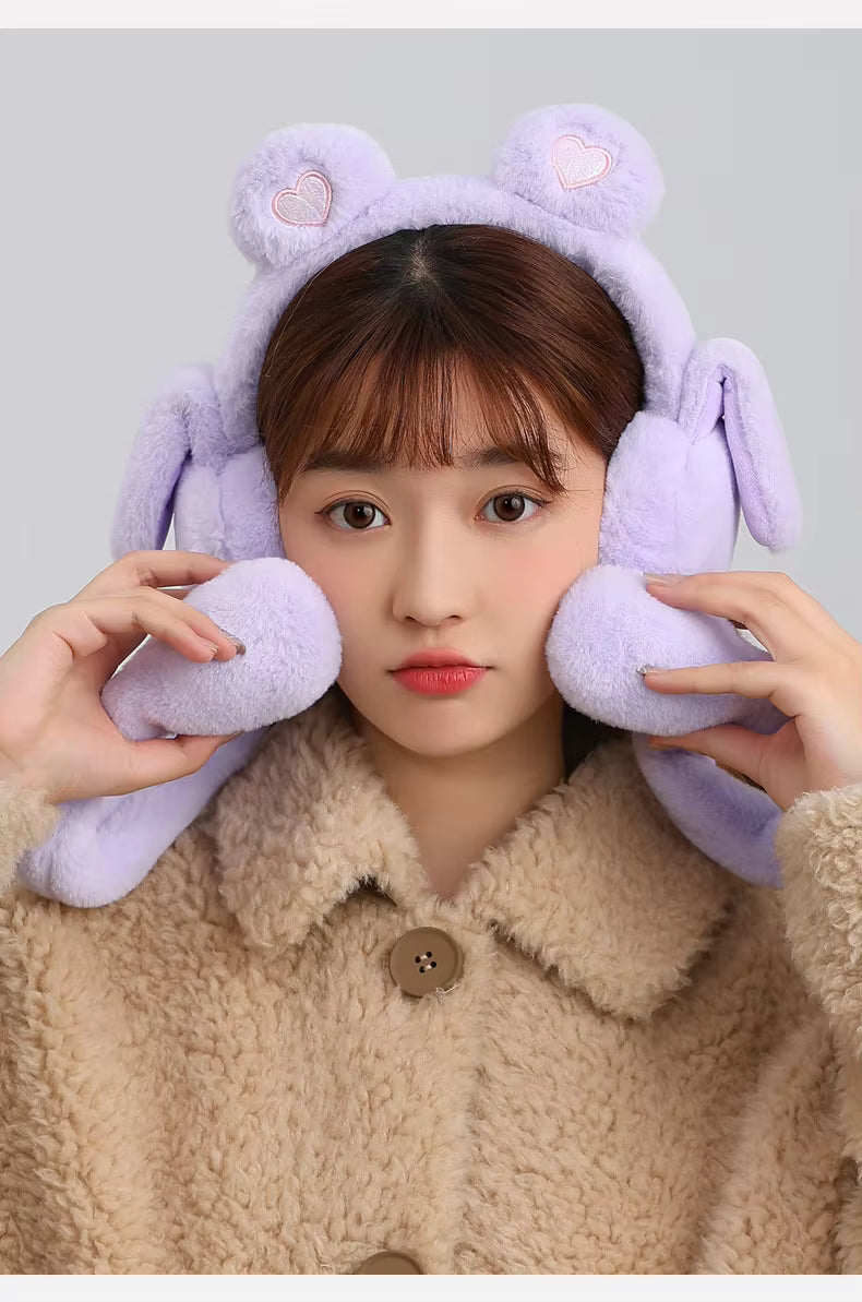Cute Ear Move Earmuff Rabbit Moving Ears Jumping Earmuffs