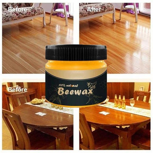 Bundle of 2 Beewax – Traditional Beeswax Polish For Wood & Furniture, All-Purpose Beewax For Wood Cleaner And Polish Wipes