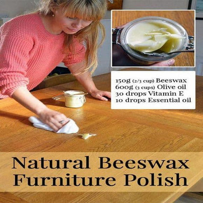 Bundle of 2 Beewax – Traditional Beeswax Polish For Wood & Furniture, All-Purpose Beewax For Wood Cleaner And Polish Wipes